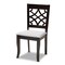 Baxton Studio Mael Grey Upholstered Espresso Finished Wood Dining Chair, PK4 157-9728 - alternate 4